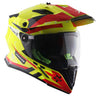 AXOR XCross Dual Visor Flash Gloss Neon Yellow Red Helmet