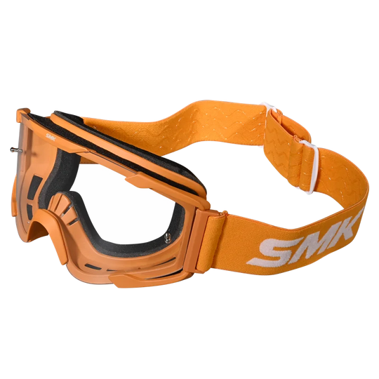 SMK Terrain Offroad Goggle with Clear and Extra Mirror Lens (Orange with Orange Strap)