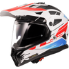 LS2 Pioneer II Namib Gloss White Blue Red Helmet