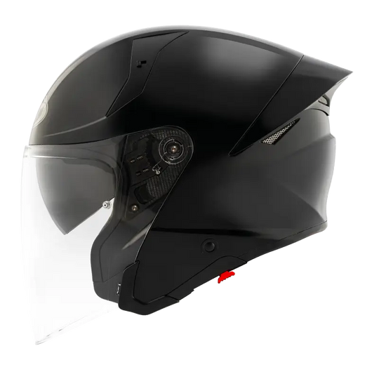 KYT TTR Jet Plain Black Gloss Helmet