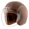 AXOR Retro Jet Leather Open Face Helmet (Poison Coco Brown)