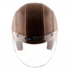 AXOR Retro Jet Leather Open Face Helmet (Poison Coco Brown)