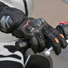 Viaterra Grid Full Gauntlet Motorcycle Riding Gloves (Orange)