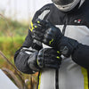 Viaterra Grid Full Gauntlet Motorcycle Riding Gloves (Fluro Green)