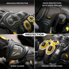 Viaterra Grid MK3 Full Gauntlet Motorcycle Riding Gloves (Yellow)