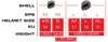 SMK Retro Inferno Gloss Black Yellow Red (GL243) Helmet