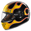 SMK Retro Inferno Gloss Black Yellow Red (GL243) Helmet