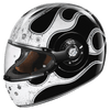 SMK Retro Inferno Gloss Black Grey (GL266) Helmet - Moto Central