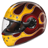 SMK Retro Inferno Gloss Red Yellow Orange (GL347) Helmet