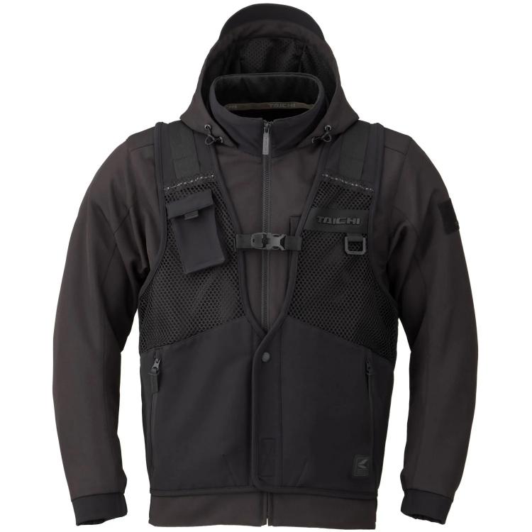 RS Taichi Overlap Mesh Parka Jacket (Black)
