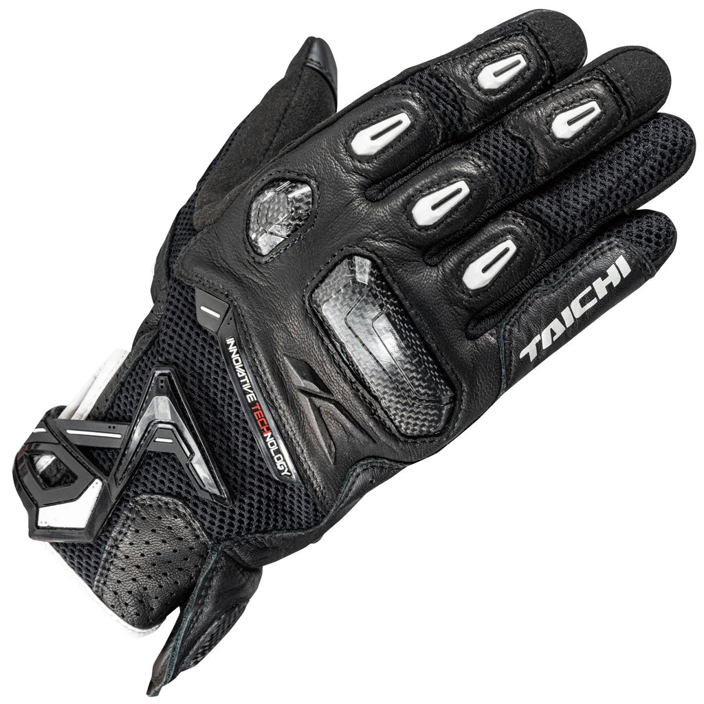RS Taichi Raptor Mesh Motorcycle Gloves (Black White)