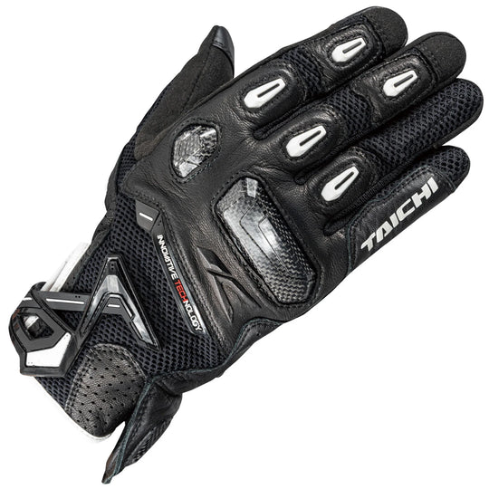 RS Taichi Raptor Mesh Motorcycle Gloves (Black White)