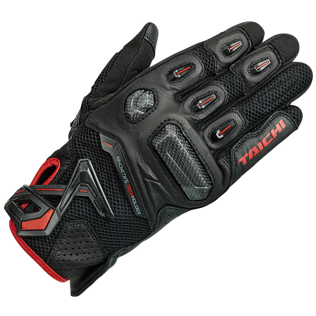 RS Taichi Raptor Mesh Motorcycle Gloves (Black Red)