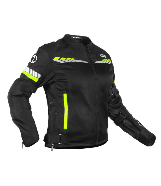 Rynox Air GT 4 Women Riding Jacket (Black Hi Viz Green)