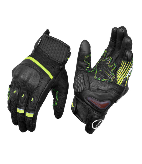 Rynox Tornado Pro 4 Gloves (Black Hi Viz Green)