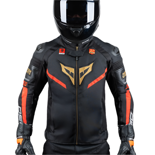 DSG Race Pro Sport Riding Jacket (Black Red Gold)