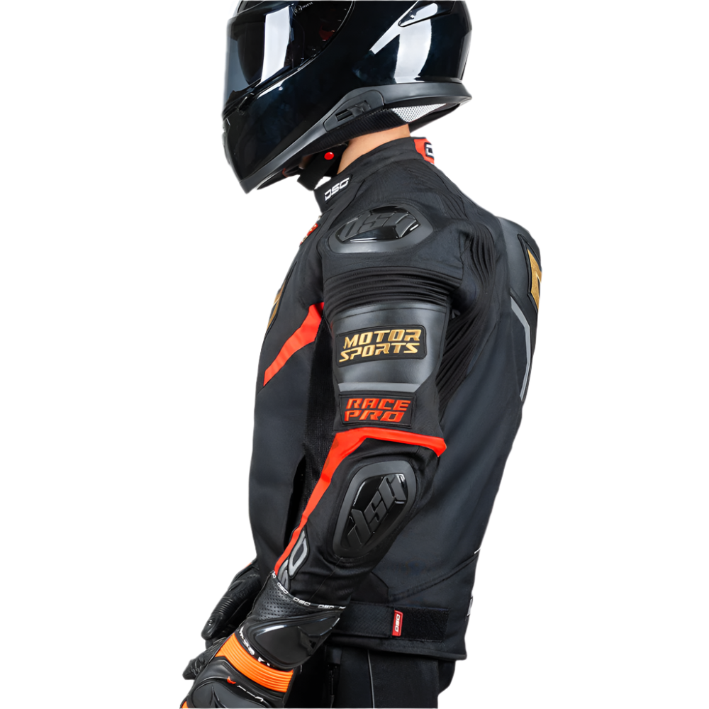 Dsrl Racing Jacket DSG Race Pro Sport Riding Jacket (Black Red Gold)– Moto Central