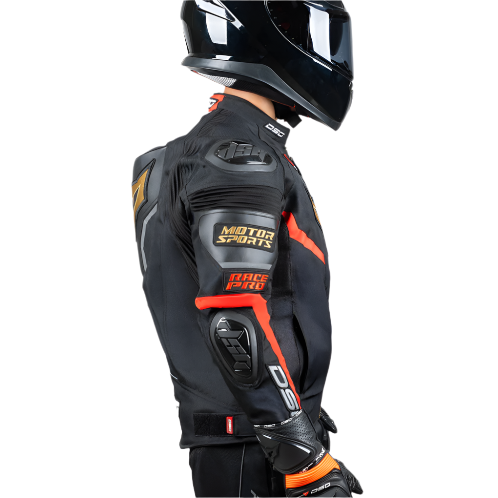 Dsrl Racing Jacket DSG Race Pro Sport Riding Jacket (Black Red Gold)– Moto Central
