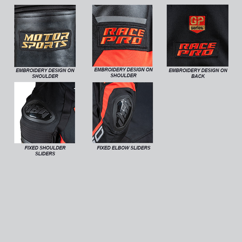 Dsrl Racing Jacket DSG Race Pro Sport Riding Jacket (Black Red Gold)– Moto Central