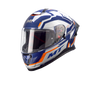 MT Thunder 3 SV Spoiler Blaze C14 Gloss White Blue Orange Helmet