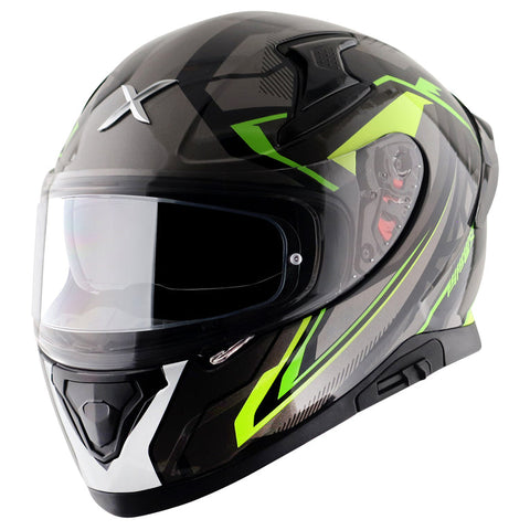 AXOR Apex Road Trip Gloss Black Neon Yellow Helmet