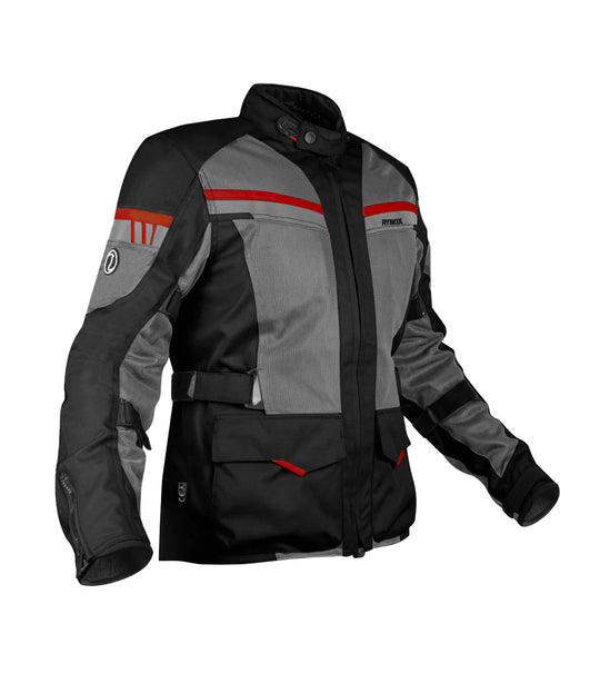Rynox Stealth Air Pro Riding Jacket (Black Grey Red)