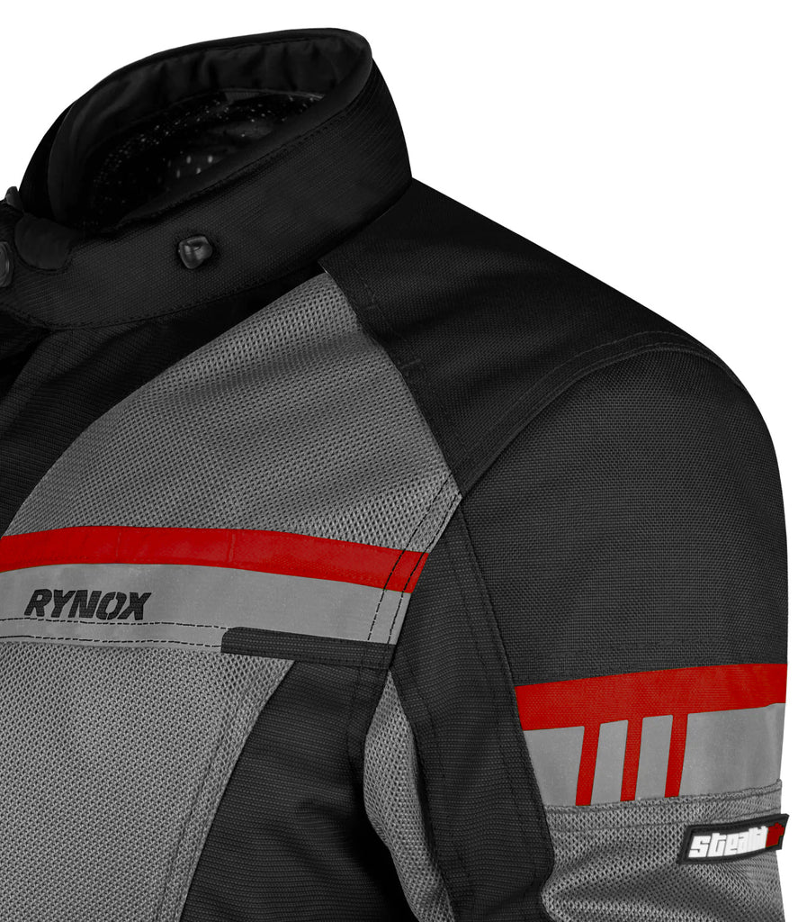 Rynox Stealth Air Pro Riding Jacket (Black Grey Red)– Moto Central