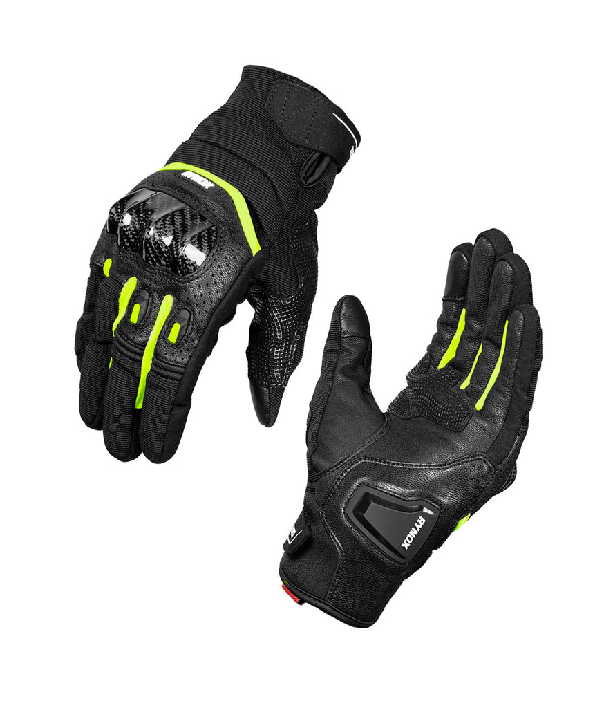 Rynox Striker GT Gloves (Black Hi Viz Green)