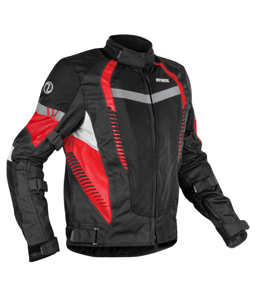 Rynox Tornado Pro 4 Riding Jacket CE Certified A Class (Black Red)