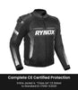 Rynox Apex Evo Riding Jacket CE Certified Class AA (Black White)
