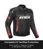 Rynox Apex Evo Riding Jacket CE Certified Class AA (Black Red)