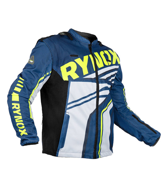 Rynox Dune Neo Trail Offroad Jacket (Blue Hi Viz Green)