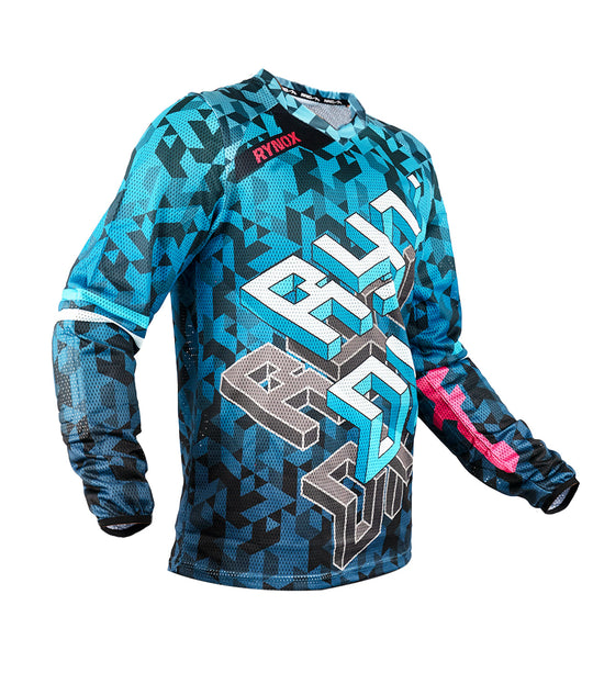 Rynox Fusion Neo Offroad Jersey (Cyber Blue)