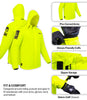 Rynox H2GO Pro 4 Rain Jacket (Hi Viz Green)