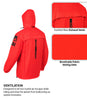 Rynox H2GO Pro 4 Rain Jacket (Hi Viz Red)