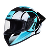 SMK Stellar Sports Faro Gloss Black White Blue (GL215) Helmet