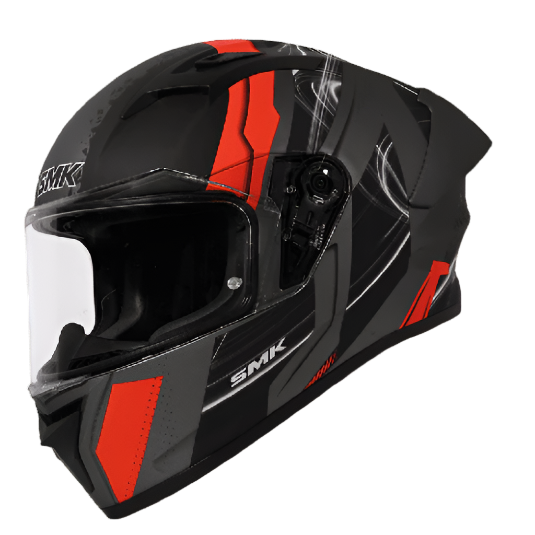 SMK Stellar Sports Swank Matt Anthracite Orange Black (MADA672) Helmet