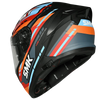 SMK Typhoon Sports Tourer Gloss Black Orange Blue (GL275) Helmet