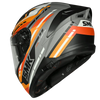 SMK Typhoon Sports Tourer Gloss Grey Orange Black (GL672) Helmet