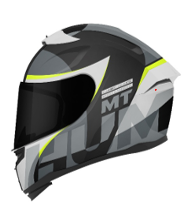 MT Hummer B Oasis Gloss Black Fluro Yellow Grey B3 Helmet