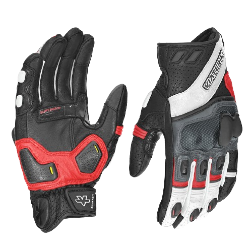 Viaterra Shifter Short Motorcycle Riding Gloves (Red)