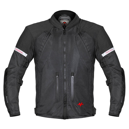 Viaterra Spencer Street Mesh Motorcycle Riding Jacket (Black)