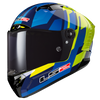 LS2 FF805 THUNDER Plus Carbon Gas Gloss Blue Hi Viz Yellow Helmet