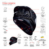 SMK Titan Carbon Nero Gloss Black Red Grey (GL236) Helmet