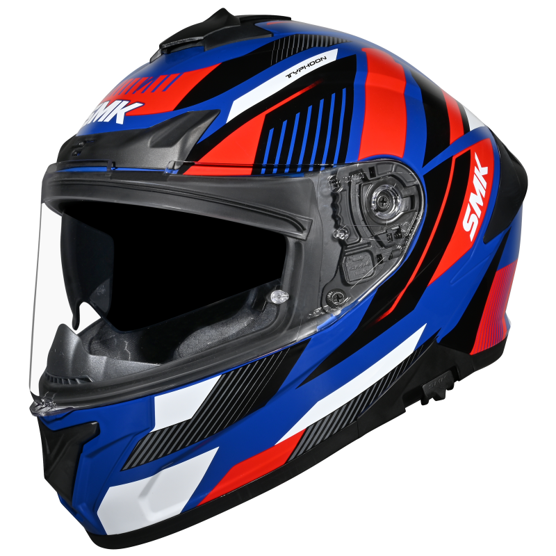 SMK Typhoon Sparko Gloss Blue Red White (GL531) Helmet