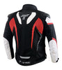 Tarmac Corsa Level 2 Riding Jacket with PU Chest Protectors (Black White Red)