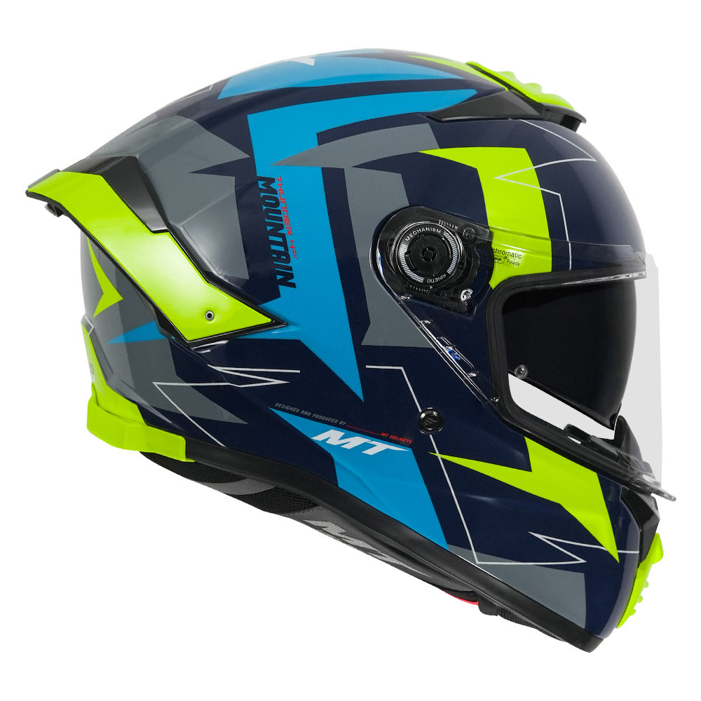 mt blue helmets MT Thunder 4 SV Mountain Gloss Blue Helmet– Moto Central