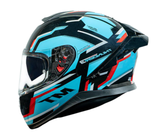 MT Thunder 3 SV Spoiler Blaze B7 Gloss Blue Black Helmet