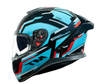 MT Thunder 3 SV Spoiler Blaze B7 Gloss Blue Black Helmet