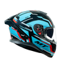 MT Thunder 3 SV Spoiler Blaze B7 Gloss Blue Black Helmet